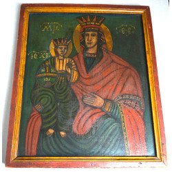 "The Mother of God with the Child" icon on wood,...