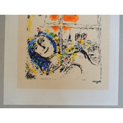 Marc Chagall „Paris de ma fenêtre” serigrafie postumă cca 1990