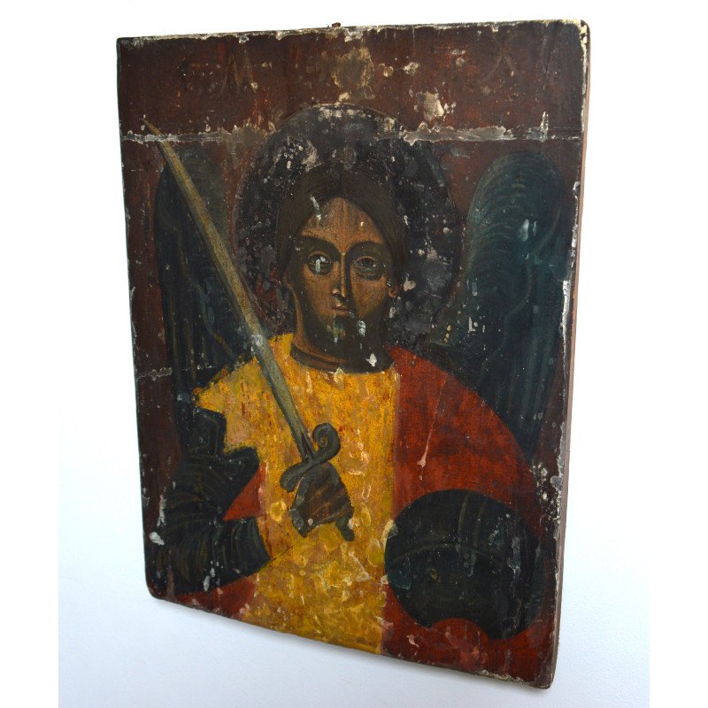 "Arhanghelul Mihail" icoana pe lemn secolul XVIII