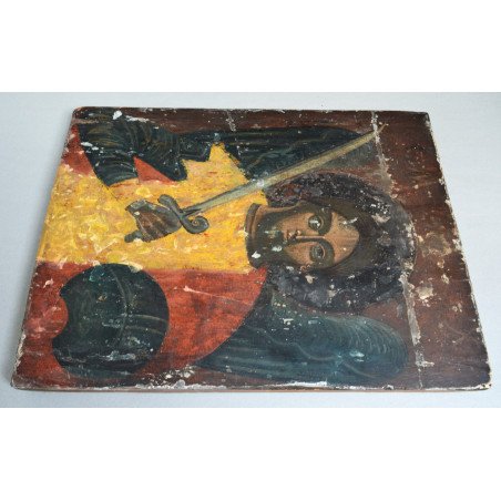 "The Archangel Michael" icon on wood, 18th century