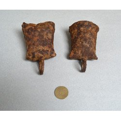 Doua clopote vechi de fier Transilvania