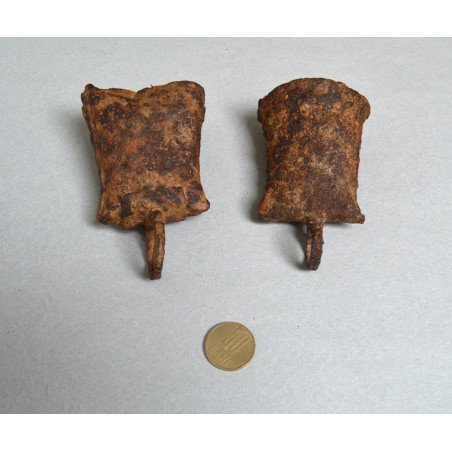 Doua clopote vechi de fier Transilvania