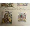 Patru xilogravuri incunabulare din spațiul nord-german și francez colorate manual cca. 1475–1489