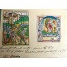 Patru xilogravuri incunabulare din spațiul nord-german și francez colorate manual cca. 1475–1489