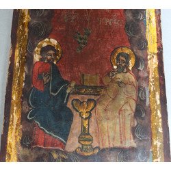 "Sfanta Treime" icoana pe lemn Oltenia sfarsit de sec XVIII-inceput de sec XIX