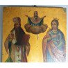 Sfantul Vasile, Sfanta Pulheria, Maica Domnului icoana pe lemn 1862