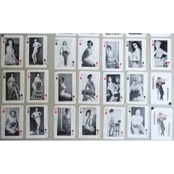 Set cărți de joc cu fete pin-up nud anii 1940/50