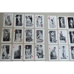 Set cărți de joc cu fete pin-up nud anii 1940/50