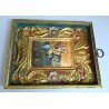 "Sf Gheorghe omorând balaurul" icoana pe lemn atelier moldovenesc tempera și foita de aur secol 19