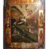 "Nasterea Mântuitorului cu sfinții Grigore și Vasile, Petru și Pavel" icoana pe lemn atelier rusesc inceput de secol 19