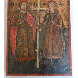 "Sfintii Imparati Constantin si Elena" icoana pe lemn secolele 18-19
