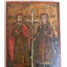 "Sfintii Imparati Constantin si Elena" icoana pe lemn secolele 18-19