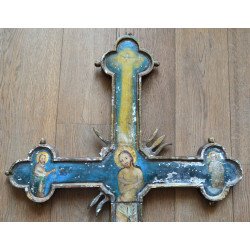 Cruce procesională pictata pe ambele parti secolul 19