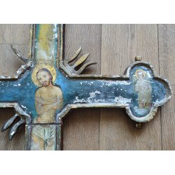 Cruce procesională pictata pe ambele parti secolul 19