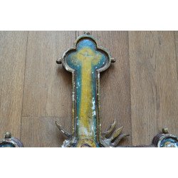 Cruce procesională pictata pe ambele parti secolul 19