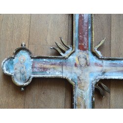 Cruce procesională pictata pe ambele parti secolul 19