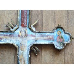 Cruce procesională pictata pe ambele parti secolul 19