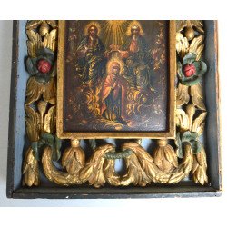 "Maica Domnului Incoronata" icoana pe lemn de Caldarusani 1806