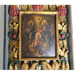 "Maica Domnului Incoronata" icoana pe lemn de Caldarusani 1806