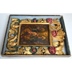 "Maica Domnului Incoronata" icoana pe lemn de Caldarusani 1806