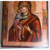 Icoana veche de factura rusă a Maicii Domnului cu Pruncul Feodorovskaia sfarsit de secol 19