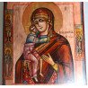 Icoana veche de factura rusă a Maicii Domnului cu Pruncul Feodorovskaia sfarsit de secol 19
