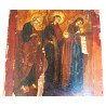"Maica Domnului cu arhanghelul Gavriil și Sfântul Petru" icoana rusească Kholui secolul 19