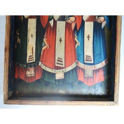 "Sfinții Trei Ierarhi Vasile , Grigore și Ioan Gură de Aur" icoana pe lemn 1884