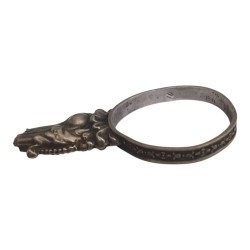 Antique silver ring with ethnic influences 2
