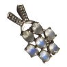 Pandantiv argint ornamentat cu cristale stil opal