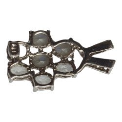 Pandantiv argint ornamentat cu cristale stil opal