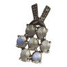 Pandantiv argint ornamentat cu cristale stil opal