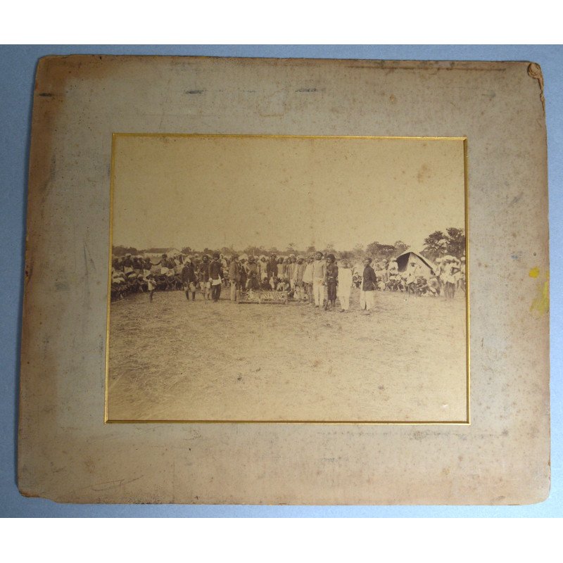 "Vanatoare de tigri" fotografie veche India cca 1880-1900