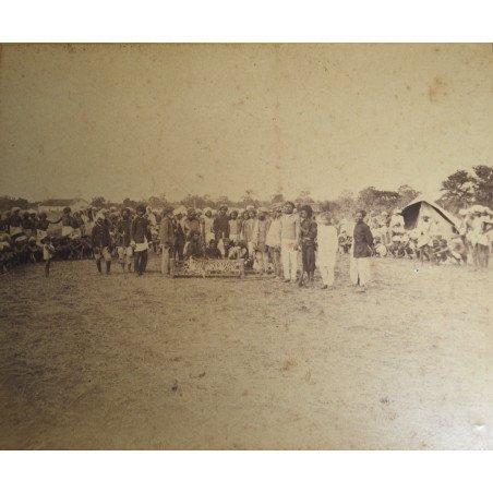 Antique photograph, India, circa 1880-1900 - Tiger Hunt - large format
