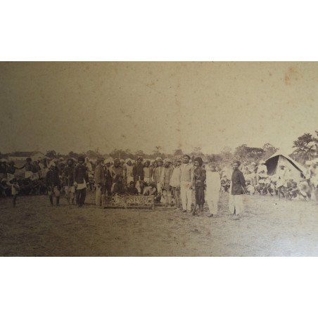 Antique photograph, India, circa 1880-1900 - Tiger Hunt - large format