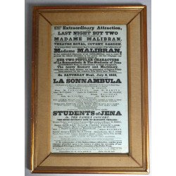 Afiș original 1833 – Maria...