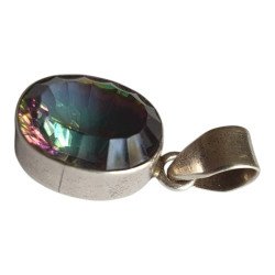 Silver pendant with mystic topaz 2