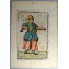 Nicolas de Nicolay "Schiava Mora" xilogravură colorată manual Veneția 1580