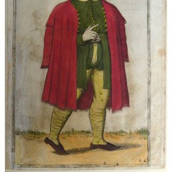 Nicolas de Nicolay "Fante Ragusco, ò Messagiero" xilogravura Veneția, cca. 1580