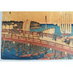 Utagawa Hiroshige "Eitaibashi Fukagawa Shinchi" woodcut,... 2