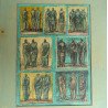 Henry Moore "Studies of Three Standing Figures" litografie1946