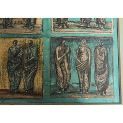 Henry Moore "Studies of Three Standing Figures" litografie1946