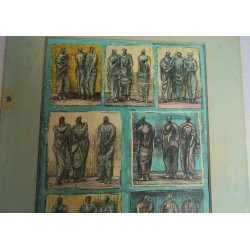 Henry Moore "Studies of Three Standing Figures" litografie1946