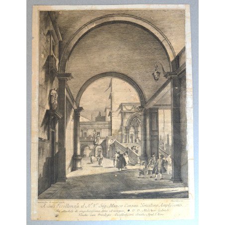 Dionigi Valesi după Francesco Guardi "Marco Corner Senatore" gravura cca 1770–1777