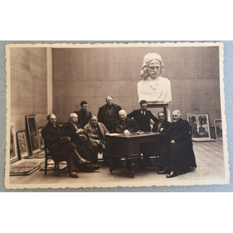 Fotografie originala W. Wiess 1940 – Juriul Salonului Oficial – Steriadi, Verona, Ressu, Medrea, Jalea, Bunescu, Dărăscu