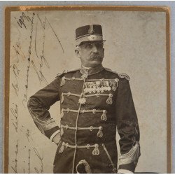 Generalul Eremia Grigorescu – fotografie originală cu dedicație autografă, Atelier Heitler Craiova, 1909