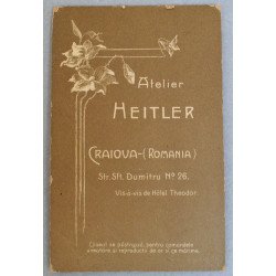 Generalul Eremia Grigorescu – fotografie originală cu dedicație autografă, Atelier Heitler Craiova, 1909