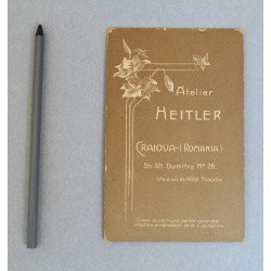 Generalul Eremia Grigorescu – fotografie originală cu dedicație autografă, Atelier Heitler Craiova, 1909