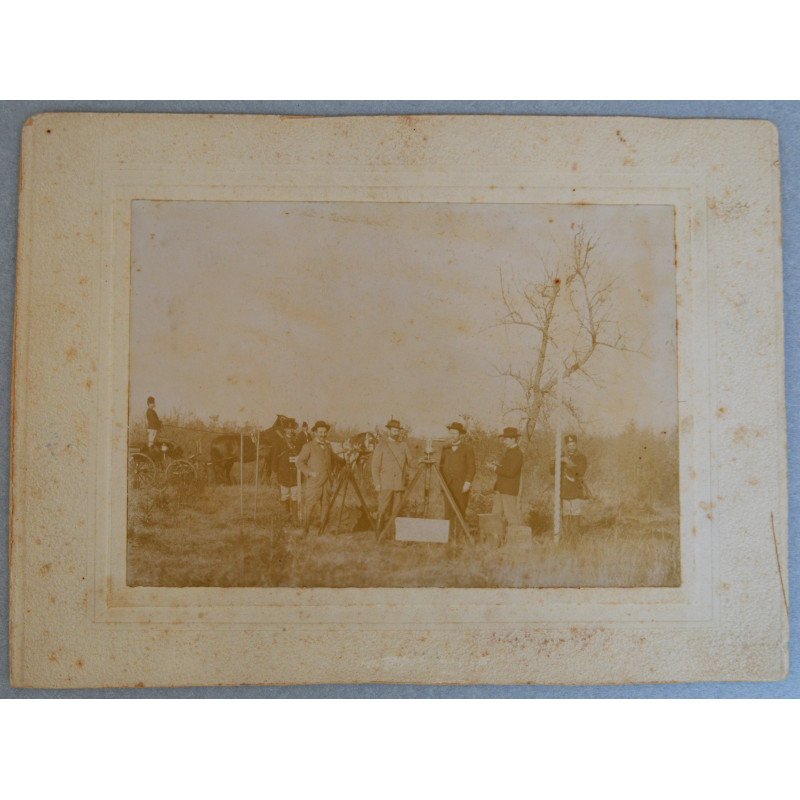 Fotografie originală pe hârtie albuminată sau gelatinobromură timpurie, Segarcea (județul Dolj) 1901