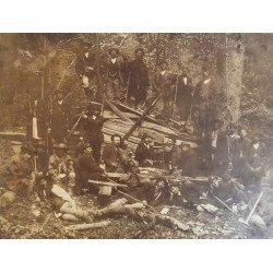 Lucrători forestieri români fotografie veche cca. 1890–1910